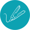 ícono de plancha para el cabello